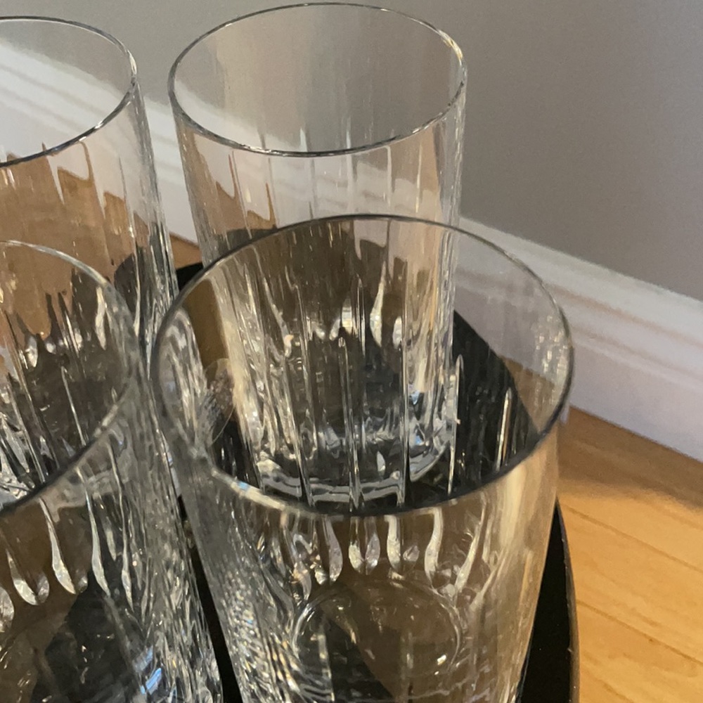 Handcut Crystal -24% Full Lead ~Calypso Hiball Glassware (4) 🥃 - Picture 11 of 15